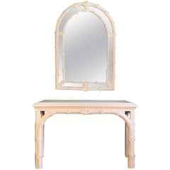 Roche Style Gampel Stoll Console Table and Mirror