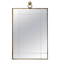 French Art Deco Wall Mirror in the Style of Andre Arbus