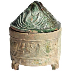 Han Dynasty Green Glazed Hill Jar