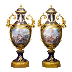 Antique Sèvres Palace Porcelain Urns