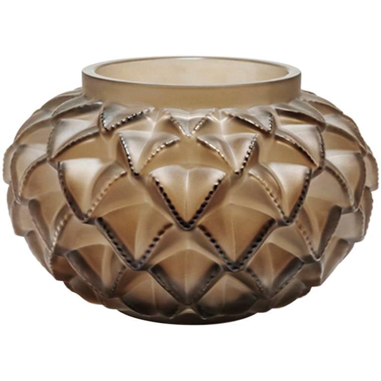 Lalique Languedoc Grand Vase Bronze Crystal Limited Edition 99 Ex For Sale