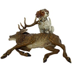 Bergman Foundry, Bronze Sculpture/Figurine of Hunting Scene, Austria, circa 1910