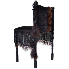 Handmade Horsehair & Iron Side Chair designed by Alexandra Kohl & J.M. Szymanski