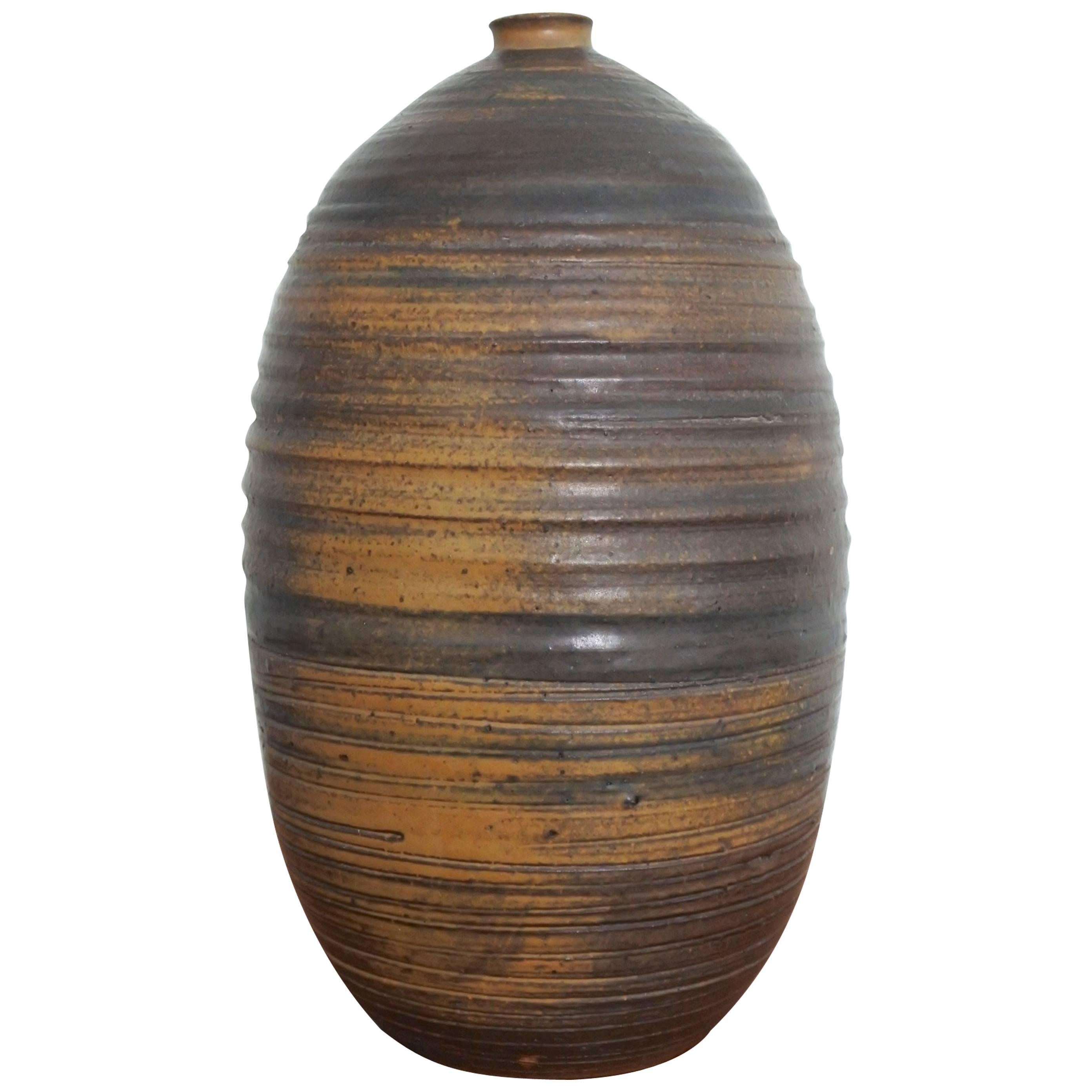 Mid Century Large Studio Pottery Vase, USA 1960s