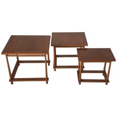 T.H. Robsjohn-Gibbings Midcentury Set of Nesting Tables by Widdicomb, USA, 1950s