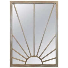 Englische rechteckige englische Spiegel mit grauem Rahmen (H 48 3/4 x B 35 3/4)