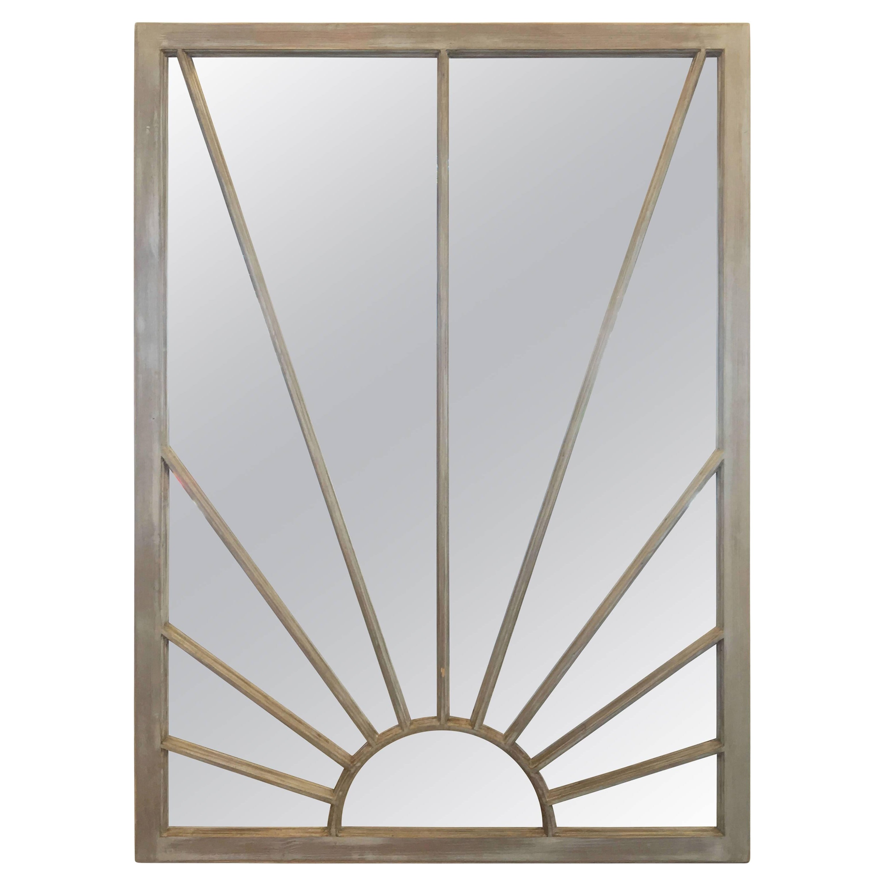 English Rectangular Grey Frame Mirrors (H 48 3/4 x W 35 3/4)