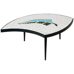 Boomerang Mid-Century Modern Tile Top Coffee Table, circa 1960