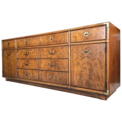 Vintage Drexel Accolade Ten-Drawer Campaign Dresser