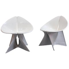 Sculptural Fiberglass Lounge Chairs