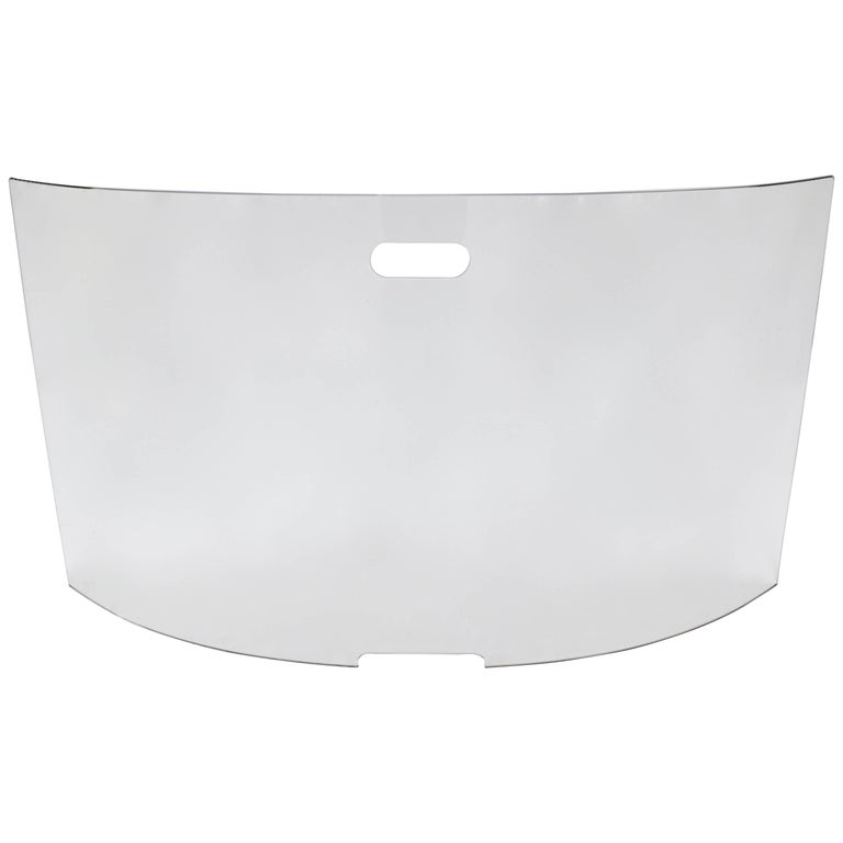 Modern Curved Glass Fireplace Screen At 1stdibs