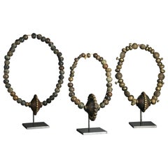 Antique Three Cast Brass Necklaces or Waist Beads, Nigeria-Cameroon, Vere