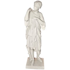 statue de Diane de Gabii en porcelaine de Bisque néoclassique du 19ème siècle par Limoges