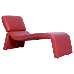 COR Onda Red Orange Leather Relax Recliner Chair Sofa Couch