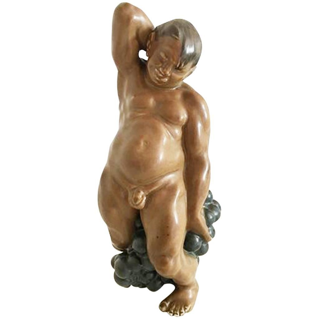 Kai Nielsen Stoneware Figurine No. 25 Man with Grapes For Sale