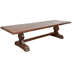 19th Century French Monastery Trestle Table from Normandy