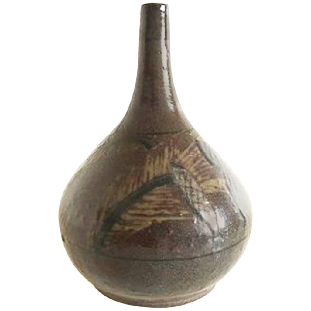 Bing & Grondahl Cathinka Olsen Stoneware Vase #C44 For Sale