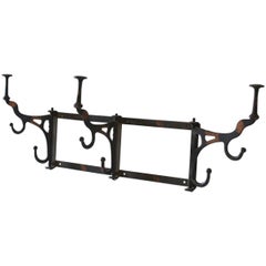Antique Coat And Hat Wall Rack, two available