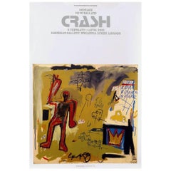 Used Jean-Michel Basquiat Gagosian Gallery Crash Exhibition Poster