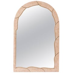 Maitland-Smith Style Tessellated Rouge Marble Mirror
