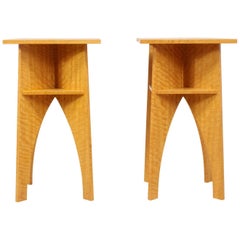 Pair of Satin Wood Side Tables