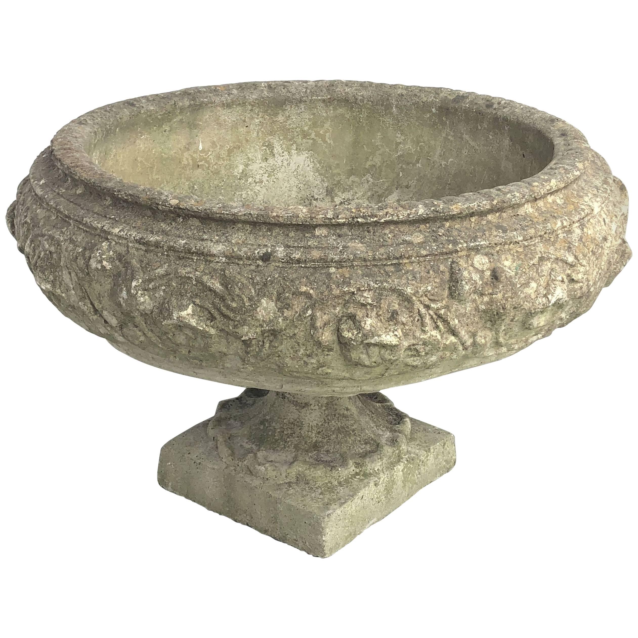 Large English Garden Stone Urn or Planter