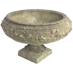 Antique Large English Garden Stone Urn or Planter