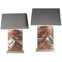 Pair of Table Lamps "Meteorite" by Stan Usel