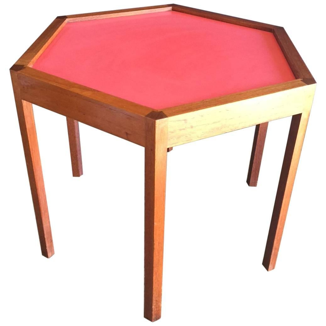 Octagonal Teak Side Table by Hans Andersen