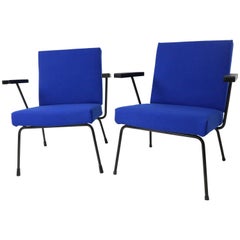 Pair of Wim Rietveld 1401 Lounge Chairs for Gispen, 1954