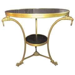 Antique French Gilt Bronze and Marble Gueridon Table look k I’m mom