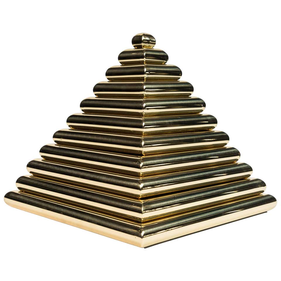 Vintage Brass Pyramid Box at 1stDibs | pyramid vintage, vintage brass box