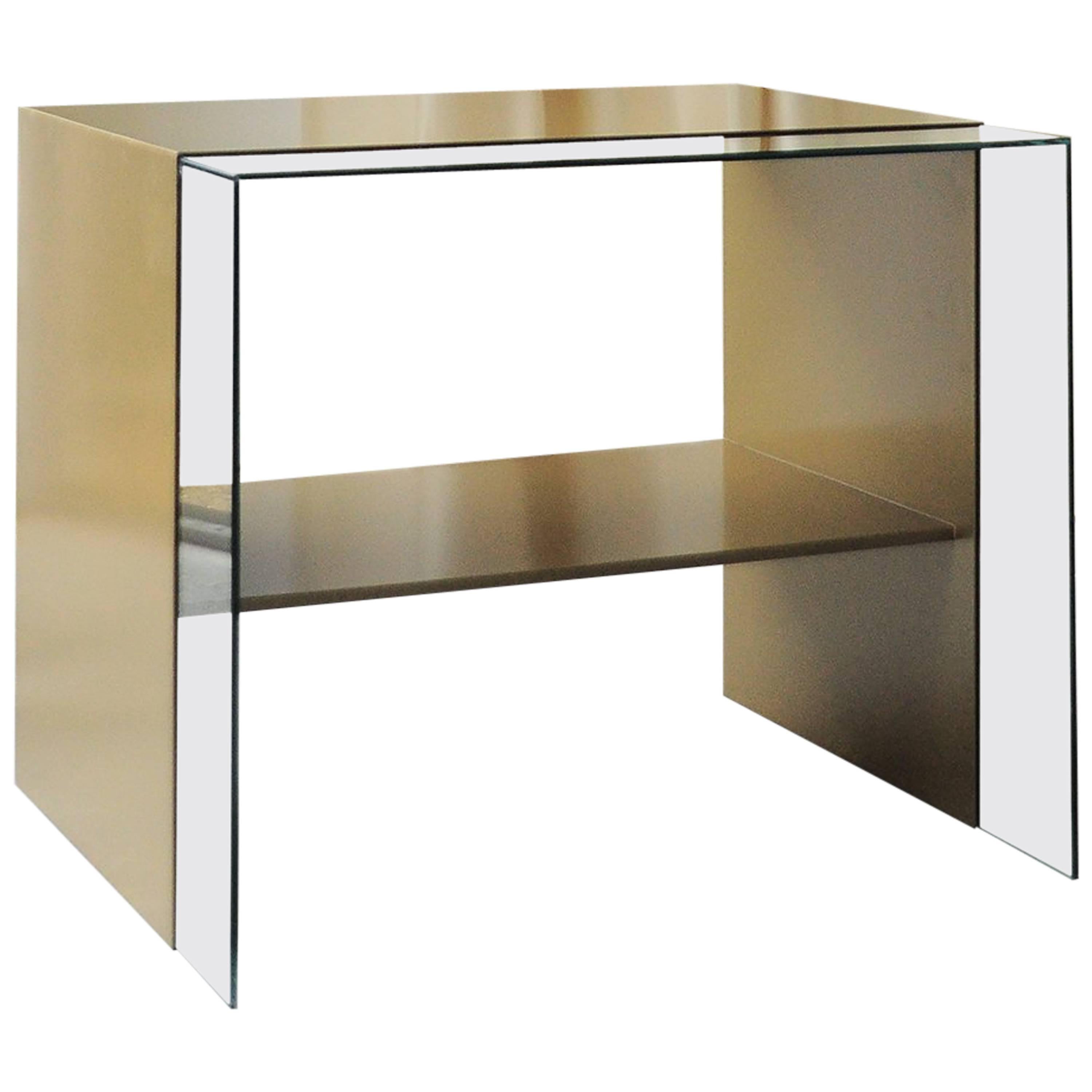 Verge Metal Side Table For Sale