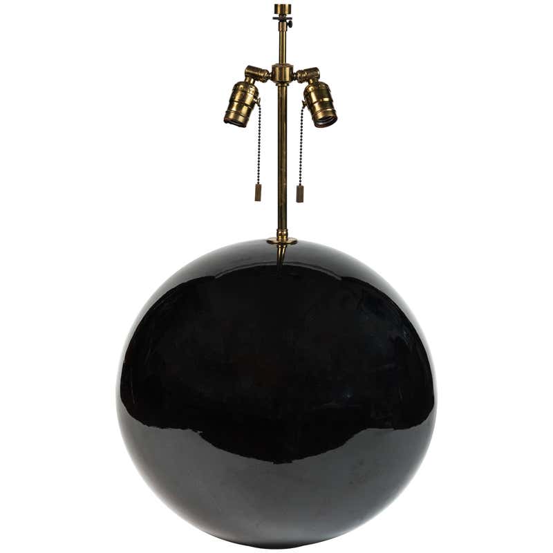 Bowling Ball Lamp Attributed to Karl Springer at 1stDibs