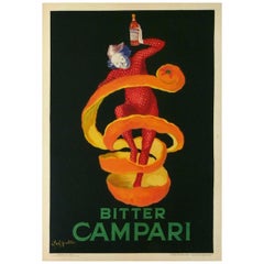 Original Vintage Poster Bitter Campari Spiratello Cappiello 1921 Oversize