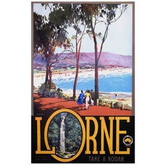 Original Antique Poster Lorne Australia by James Northfield, 1935