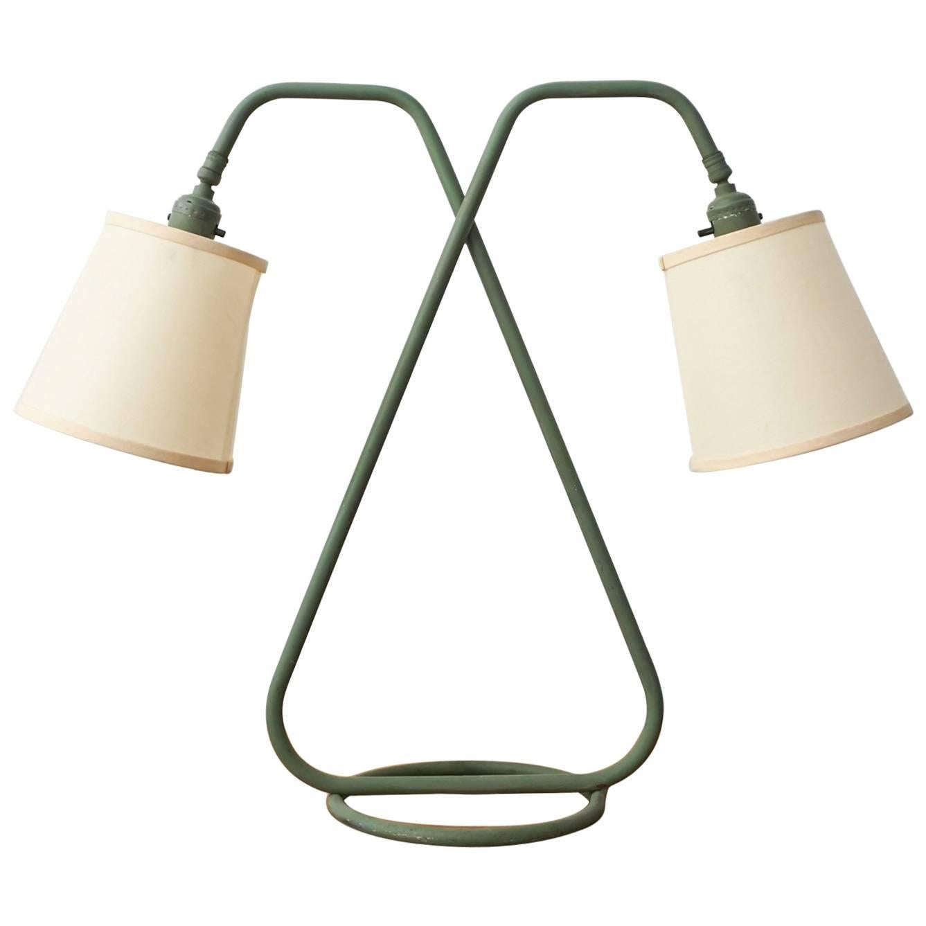 DoubleArm Table Lamp by Kurt Versen, 1950s at 1stDibs