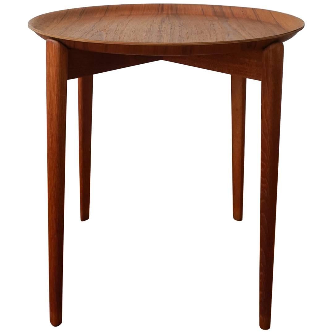 Swedish Teak Tray Table, 1950s