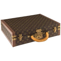 Used Genuine Louis Vuitton Monogram Leather Watch Collector Case, circa 1980
