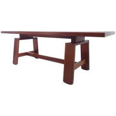 Large Mahogany Dining Table by Silvio Coppola, Bernini, Italy, 1964