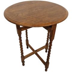 Antique Early 20th Century English Oak Folding Table