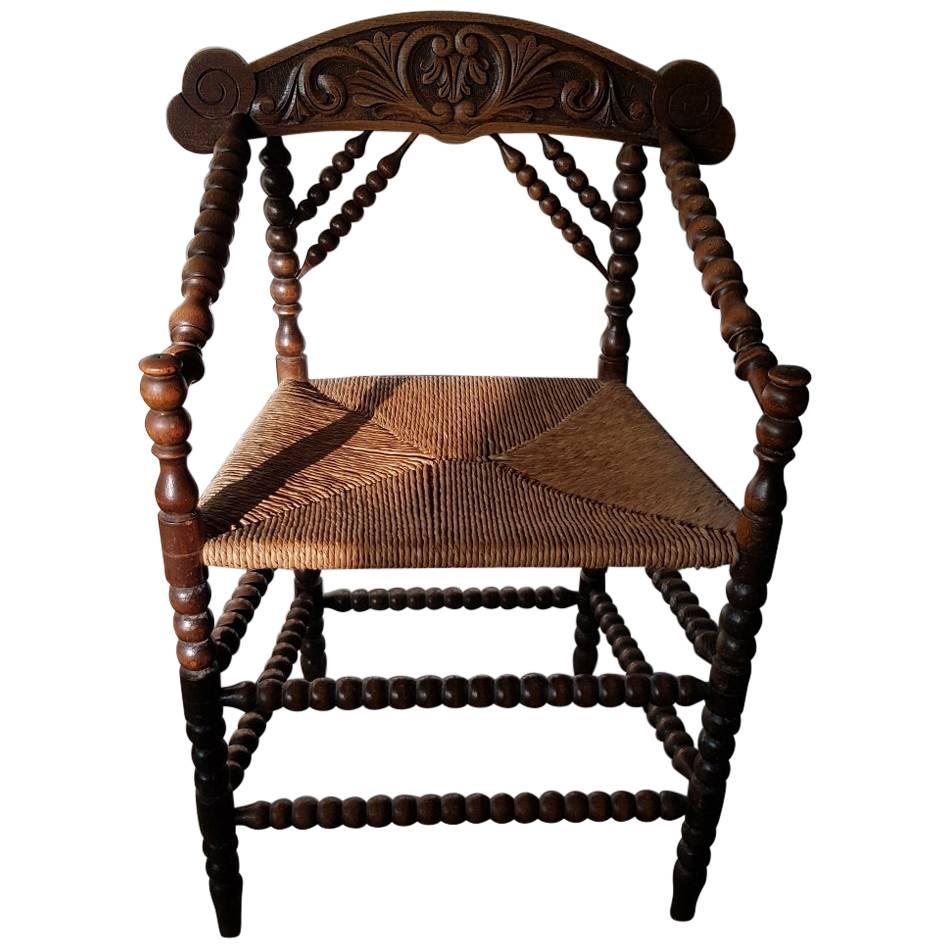 Early 20th Century Dutch Rural Farmers Chair