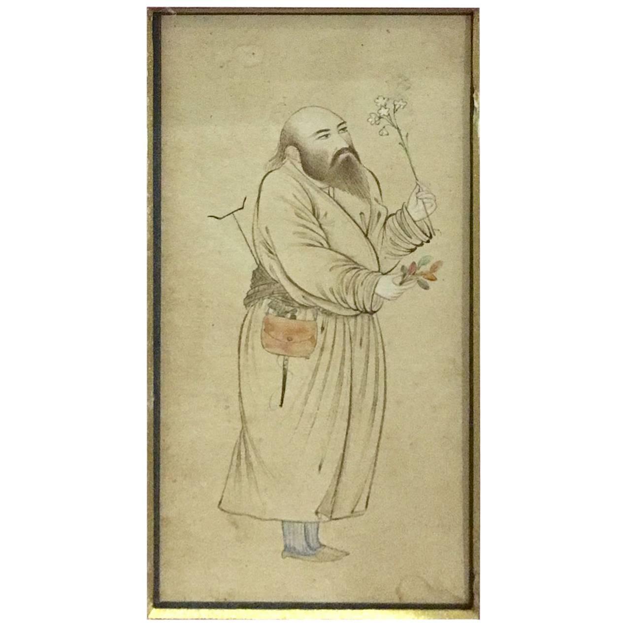 17th Century Iranian Dervish Painting For Sale