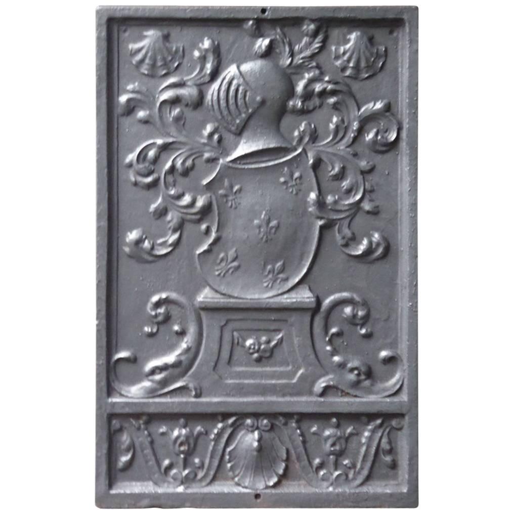 Französischer „ Wappenmantel“ Kaminschirm/Rückenplash