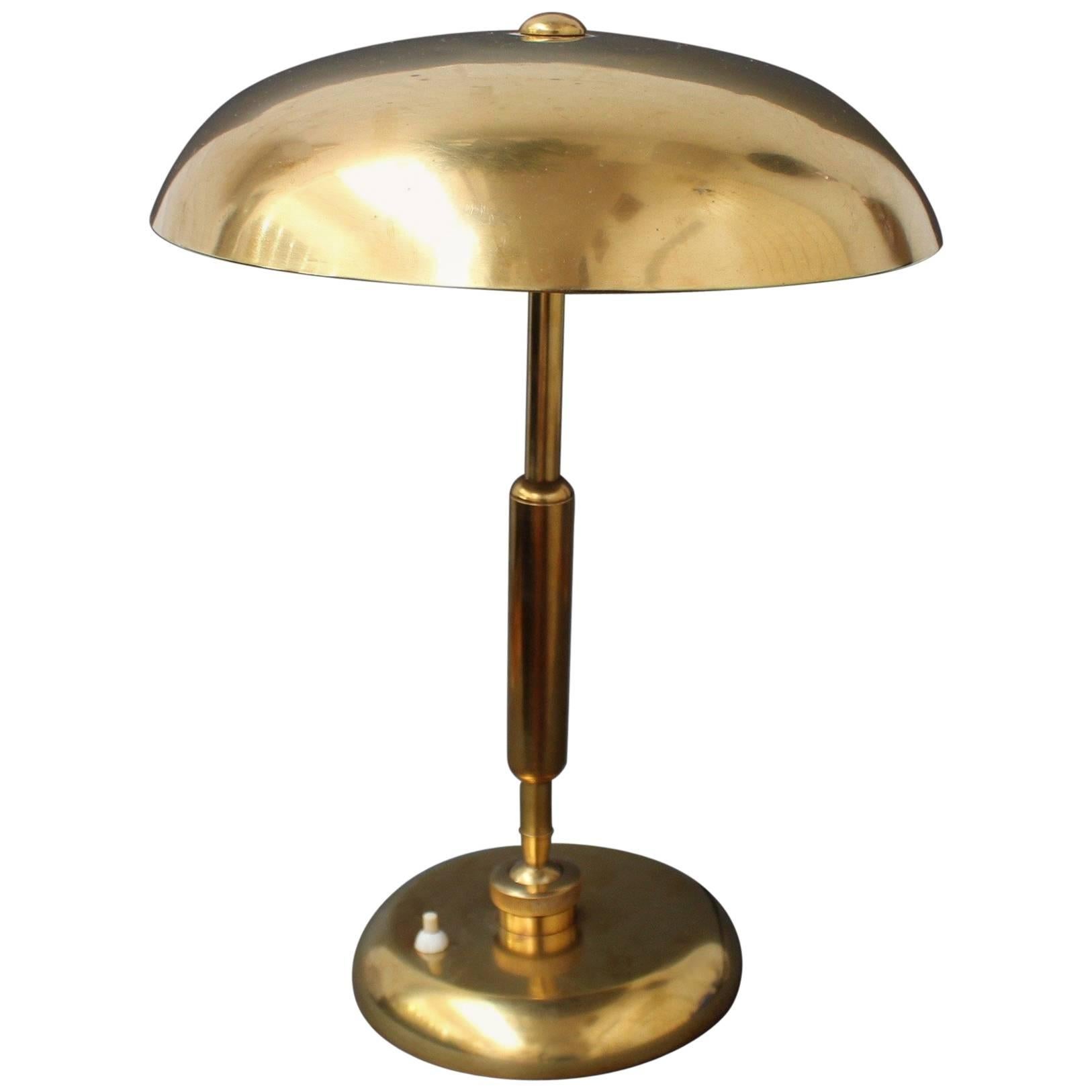 Italian Brass Desk Lamp by Lariolux, circa 1940s