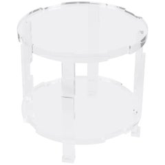 "Tumbling Block" Lucite Occasional Table by Charles Hollis Jones