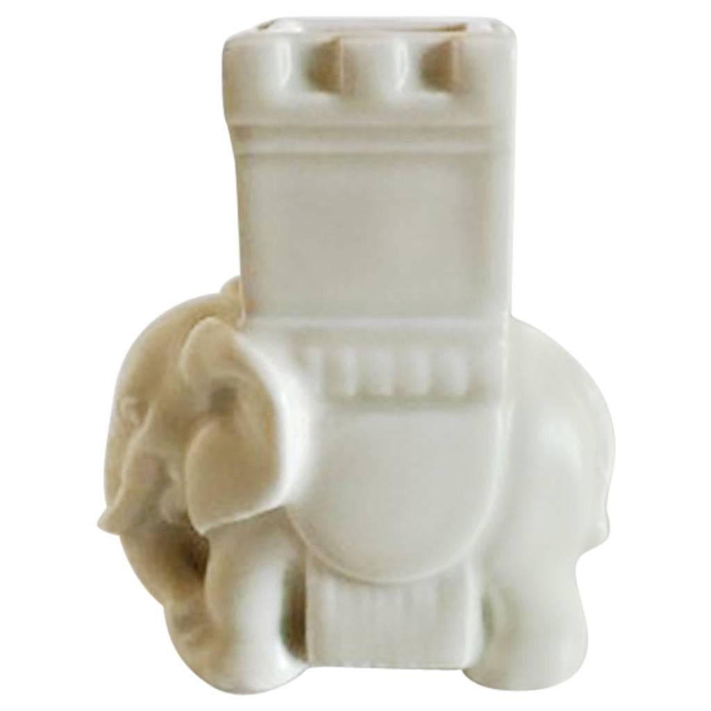 Bing & Grondahl Stoneware Elephant or Matchstick Holder #2125M For Sale
