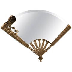 French Art Deco Fan Wall Mirror