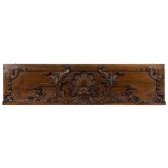 19th Century French Carved Walnut Architectural Panel