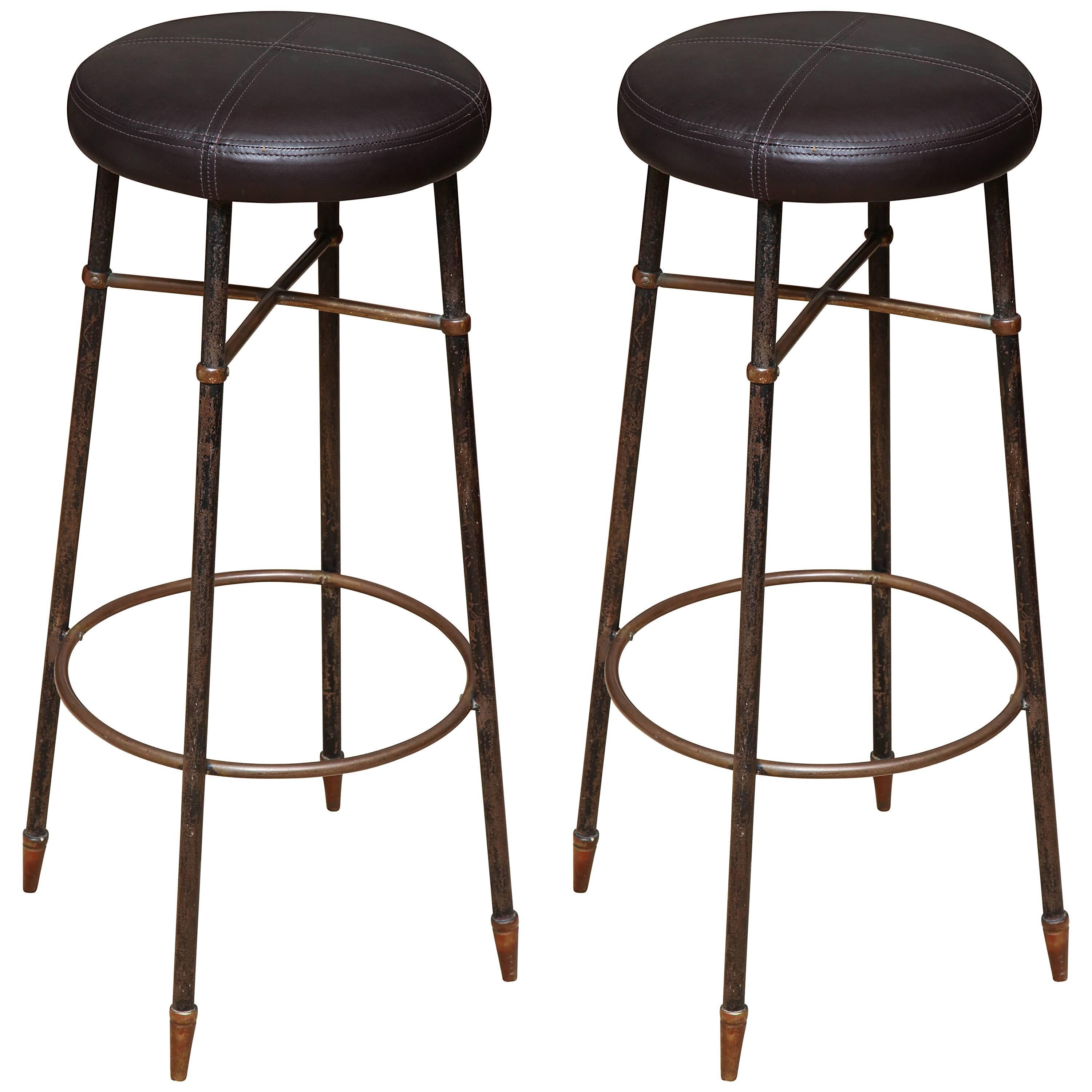 Pair of Italian Barstools For Sale